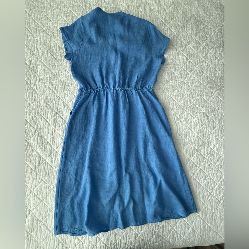 NWOT 100 Italian Linen Midi Dress - Picture 10 of 11